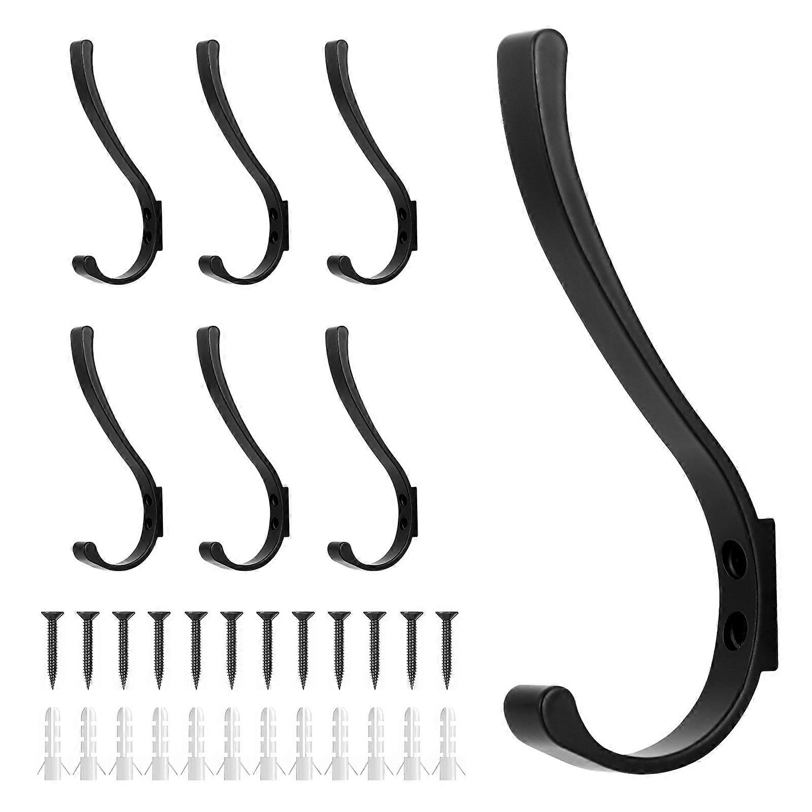 Wall-mounted Coat Hooks 6pcs