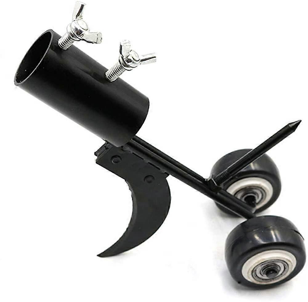 Weeder Weeding Tools 2-in-1 Weed Killer with Wheels for Driveway Sidewalk Patio Deck Gap - Black Garden Tool