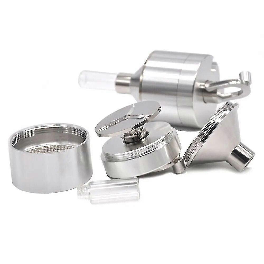 Metal Powder Hand Spice Grinder with Container - Kitchen Tool, 1Pc