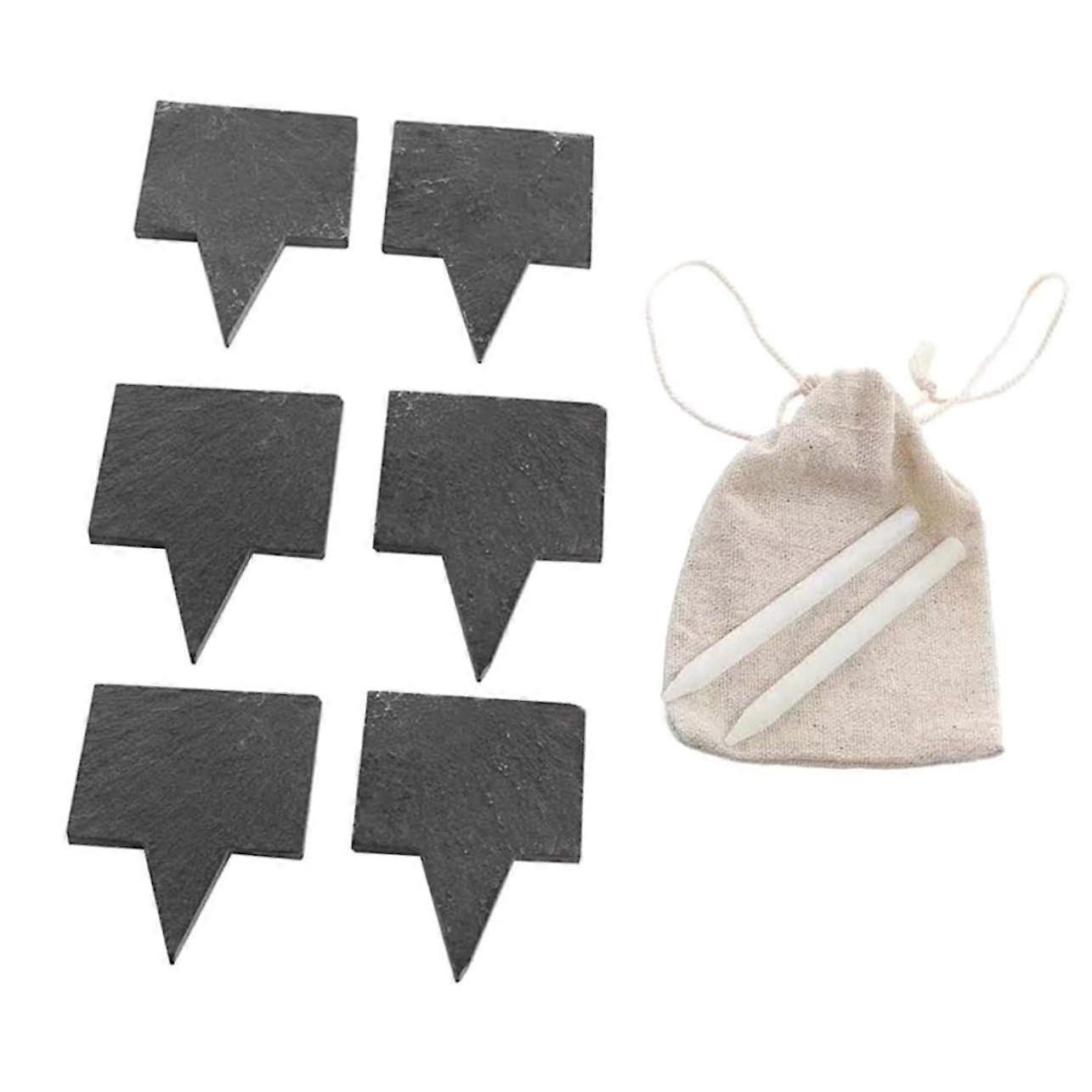 1 Set Square Cheese Toppers Kit Reusable Cheese Labels with Pencils Storage Bag for Parties Weddings Birthdays Events Decor