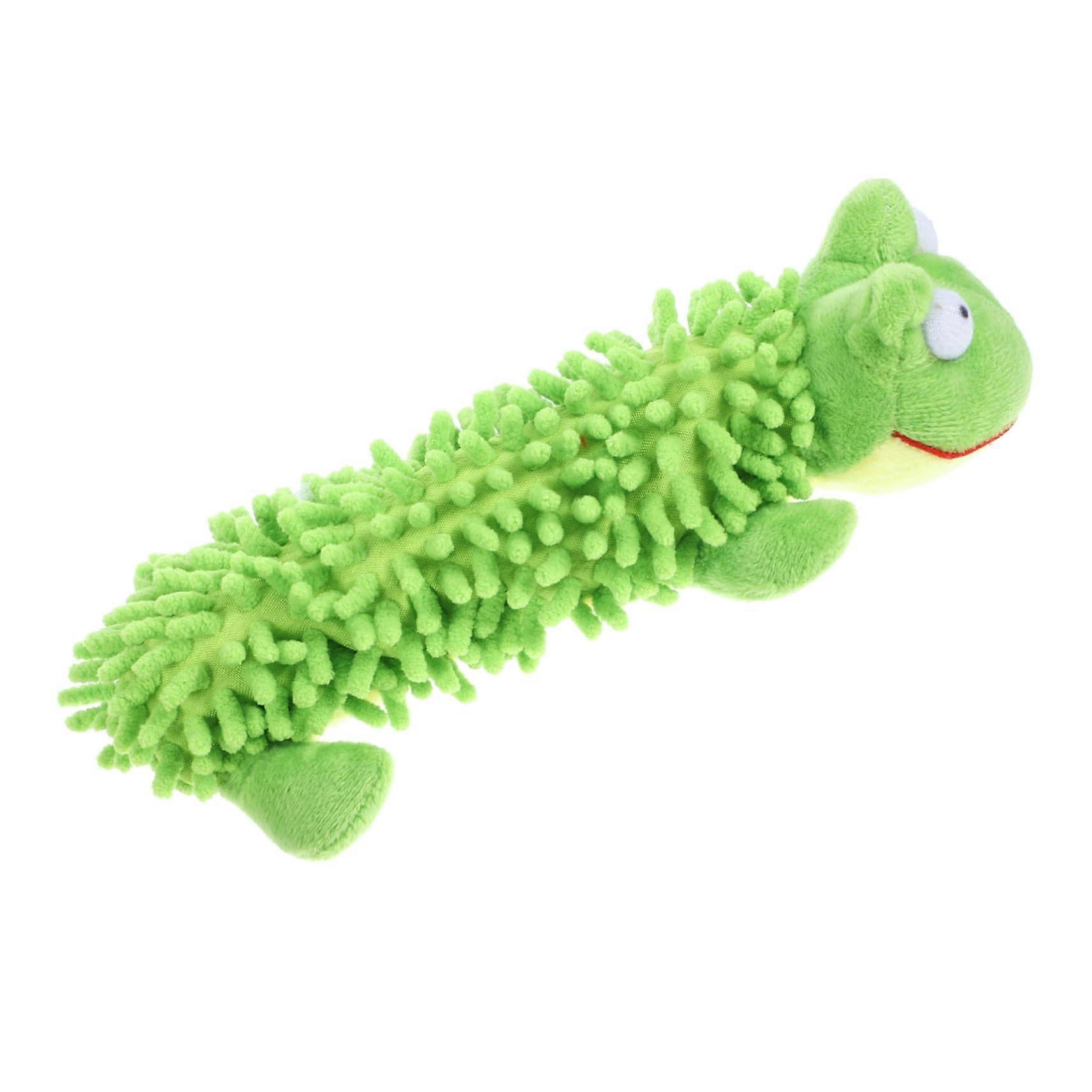 Squeaky Frog Plush Dog Toy for Chewing, Interactive Molar Plaything, Safe Teething Relief for Small to Medium Dogs