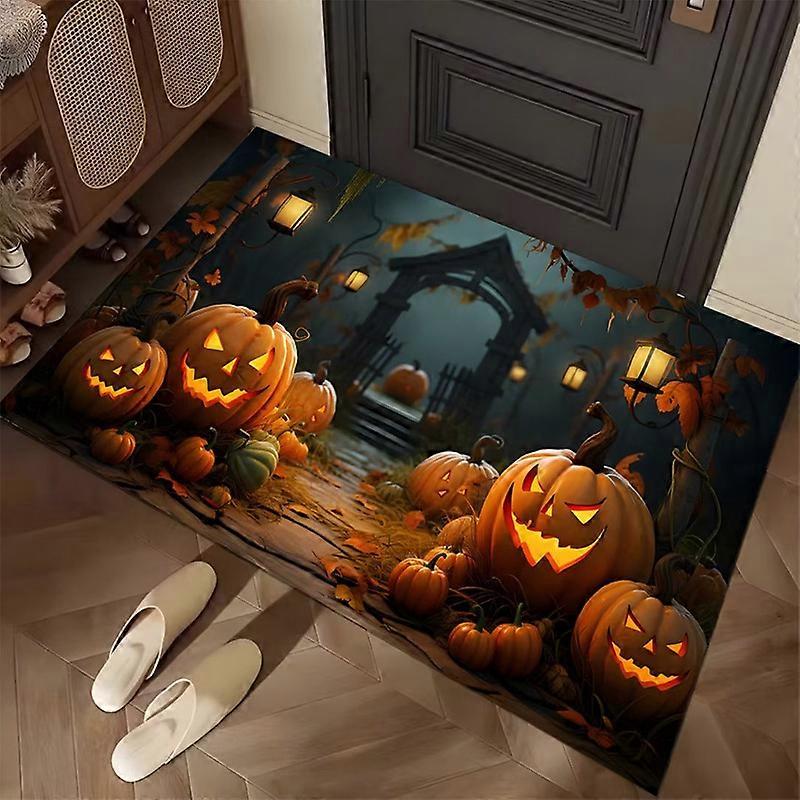 Halloween decoration carpet pumpkin pattern 40*60cm, Halloween decorations party layout props