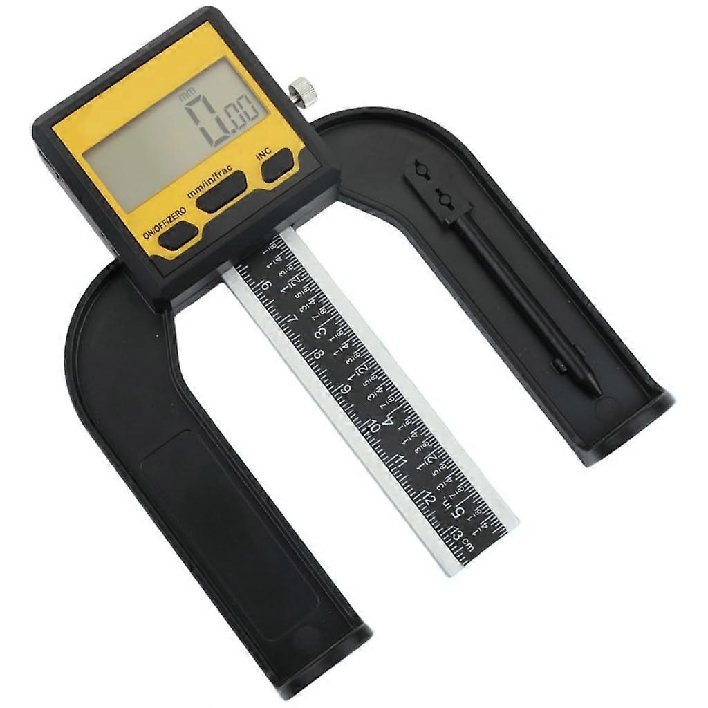 Professional LCD Digital Depth Gauge, Aluminum Alloy Construction, Multi-Functional for Construction and Mechanical Work