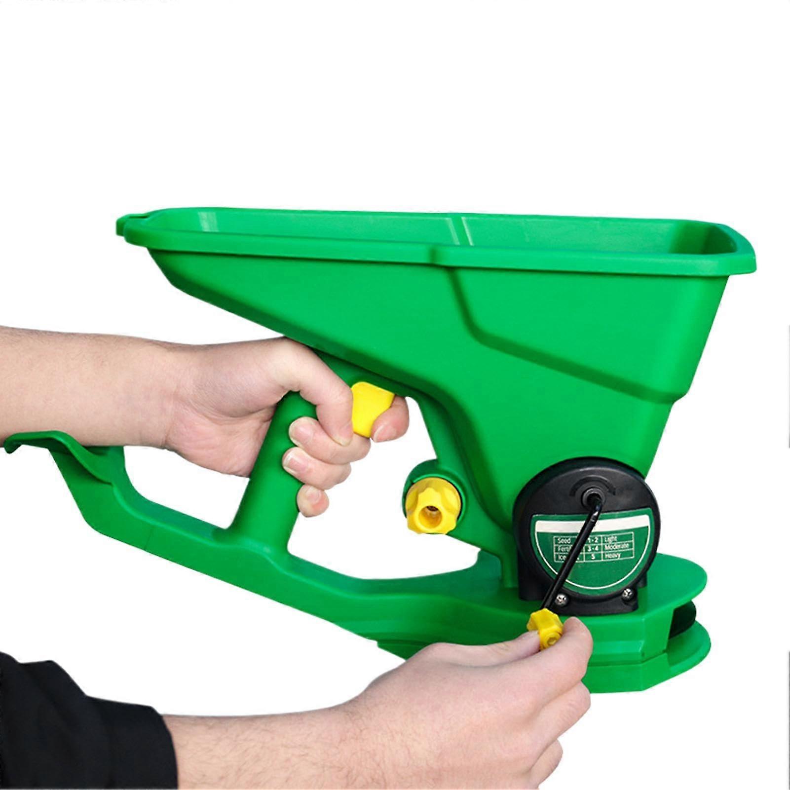 Grass Seed Spreader Handheld, Portable Broadcast Fertilizer Spreader Garden Seeder