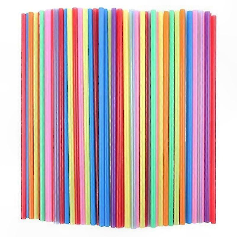 1000 Count - 10.3 Inch Long Colorful Plastic Straws for Parties and Events