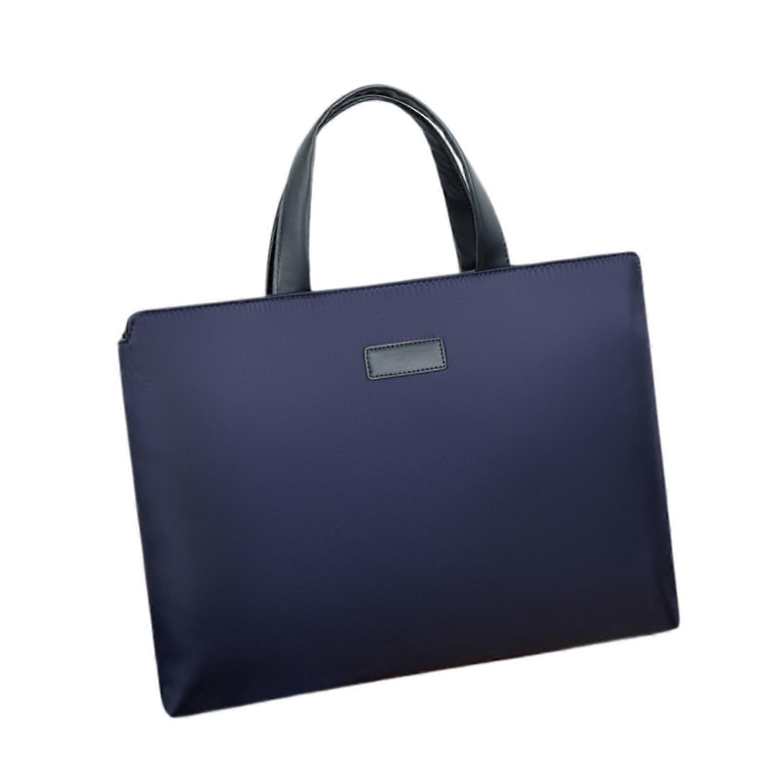 Business Bag, Large Capacity Blue Computer Bag for Office, Travel, Outdoor Work, Durable Cloth Material