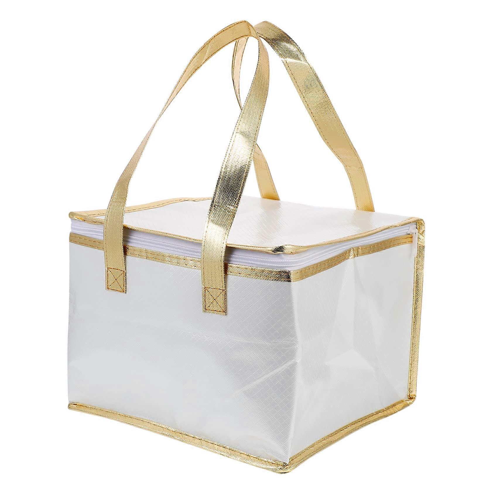 Insulated Food Bag Large Capacity Reusable Cooler Pouches for Cake Pizza Seafood Stylish Durable Design