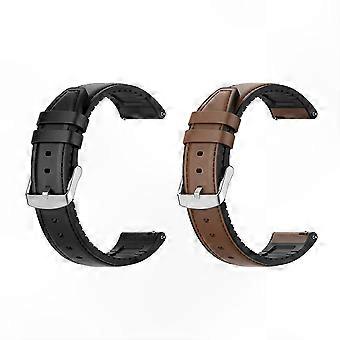 Pulseira de relógio de couro preto 22mm para pulseira compatível com GT2 Pro