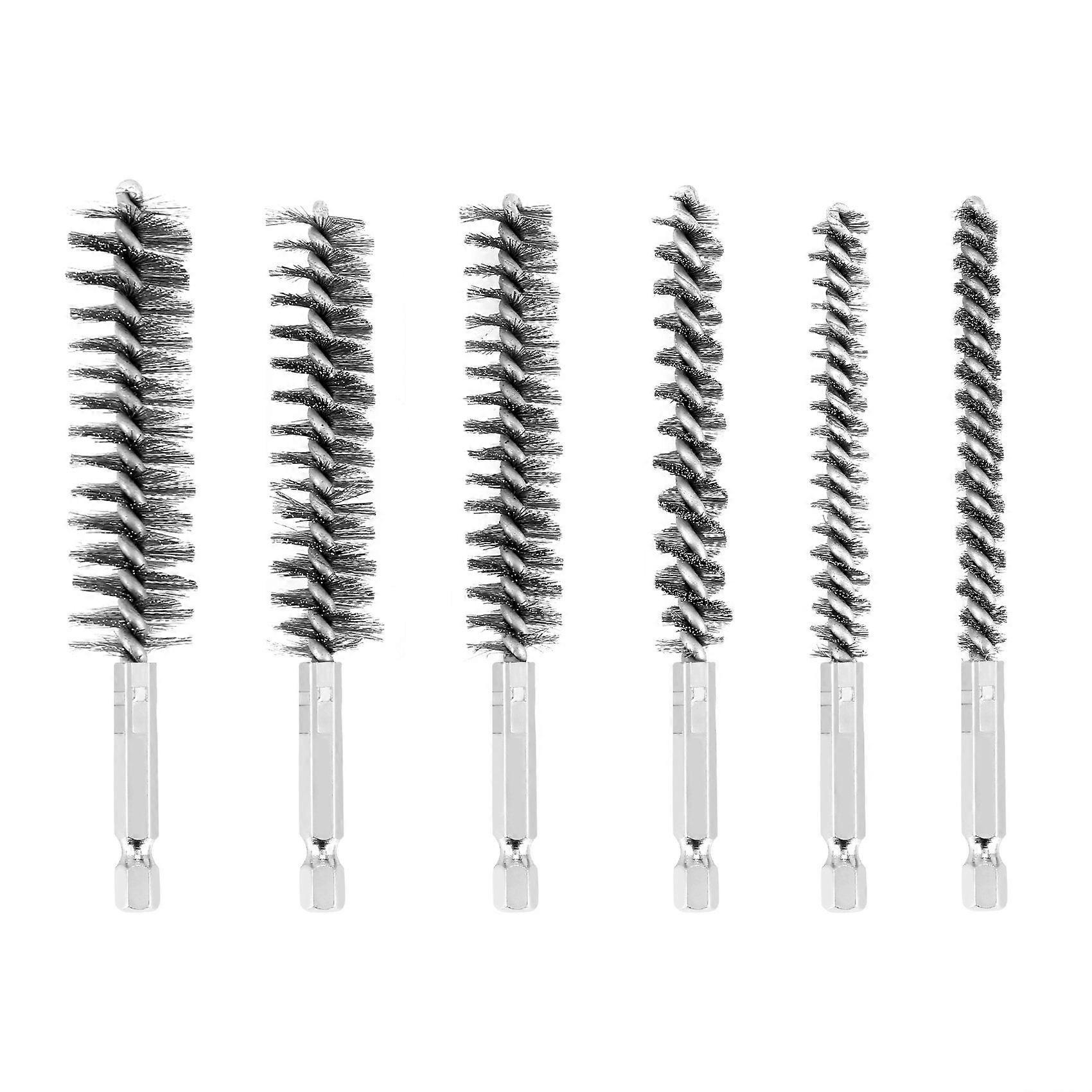 Bore Brush Stainless Steel Bristles Wire Brush for Power Drill Cleaning Wire Brush with Hex Handle