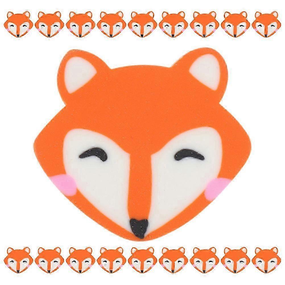 カワイイ消しゴムフォックスの形をしたミニ学用品TPR消去鉛筆マーク100個