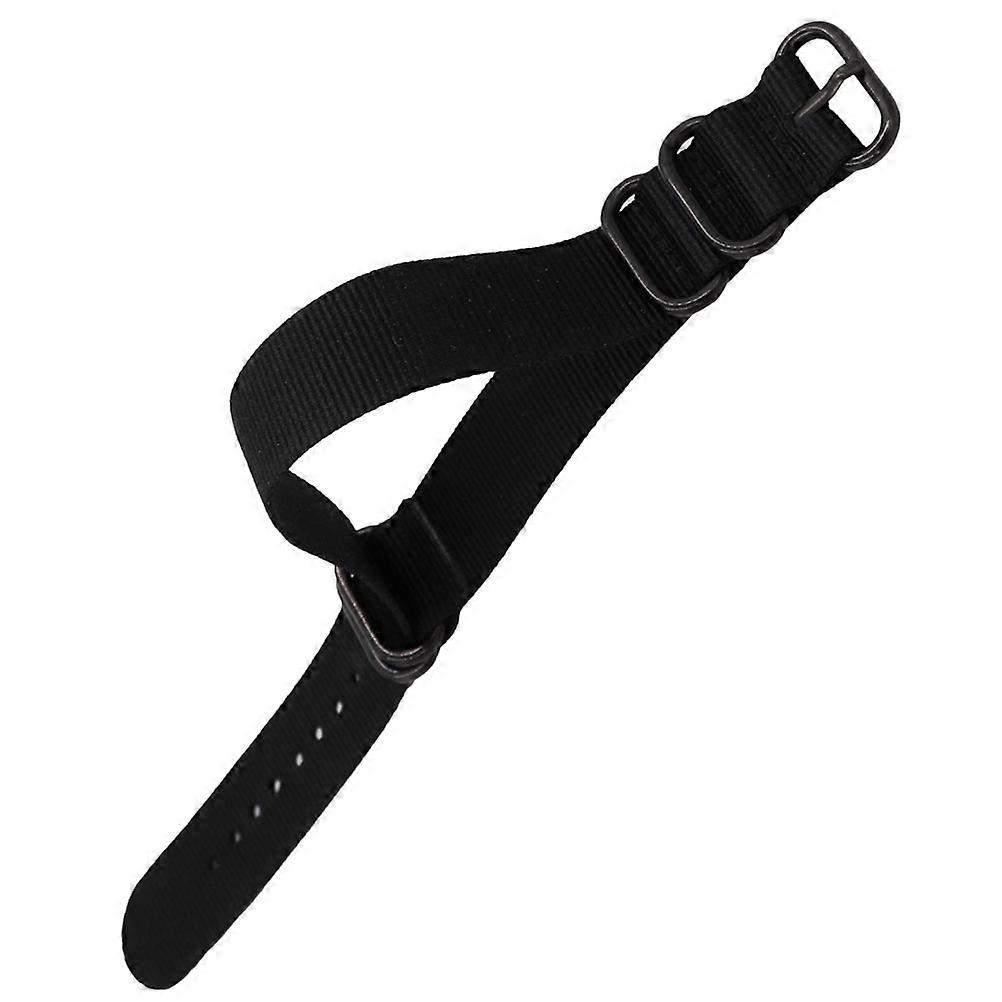 Nylon Watch Strap for Smart Watch Black 22mm Adjustable and Durable Band Ideal for Replacing Old Strap