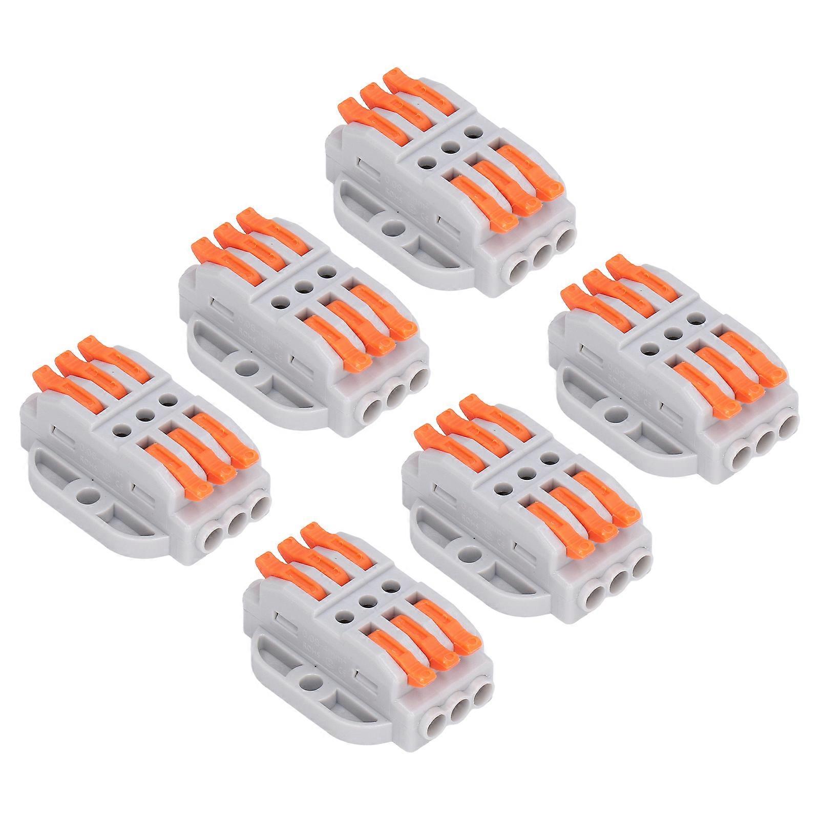 15pcs 223-3PP Fast Wire Connectors, Red Copper, M3 Thread Hole