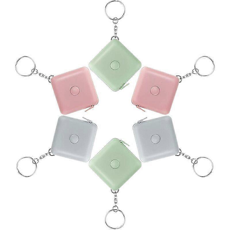 20 Pieces Soft Retractable Tape Measure Mini Push Button Tape Multicolor