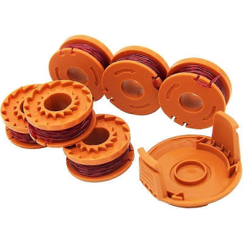 Lawn Mower Accessory Set Two Lawn Mower Spool Caps and Six Spool Heads (6+2 Set)