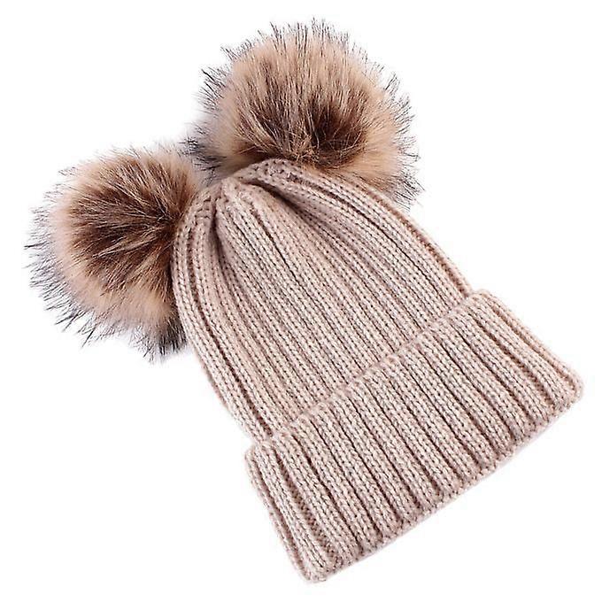 Söpö vastasyntynyt tyttövauvat Pojat Talvi Neulotut Hatut Lippikset Pipot Khaki