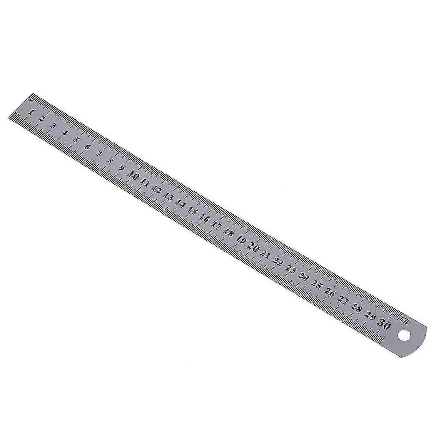 Stainless Steel Ruler Measure Metric Function 30cm 12Inch