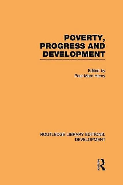 Poverty Progress And Development - Taylor & Francis Ltd - Paperback - en Book