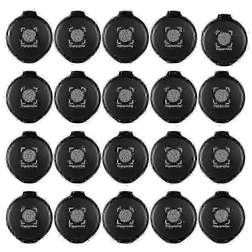 Professional Black Fingerprint Ink Pad - 20 Pcs for Documents 2025