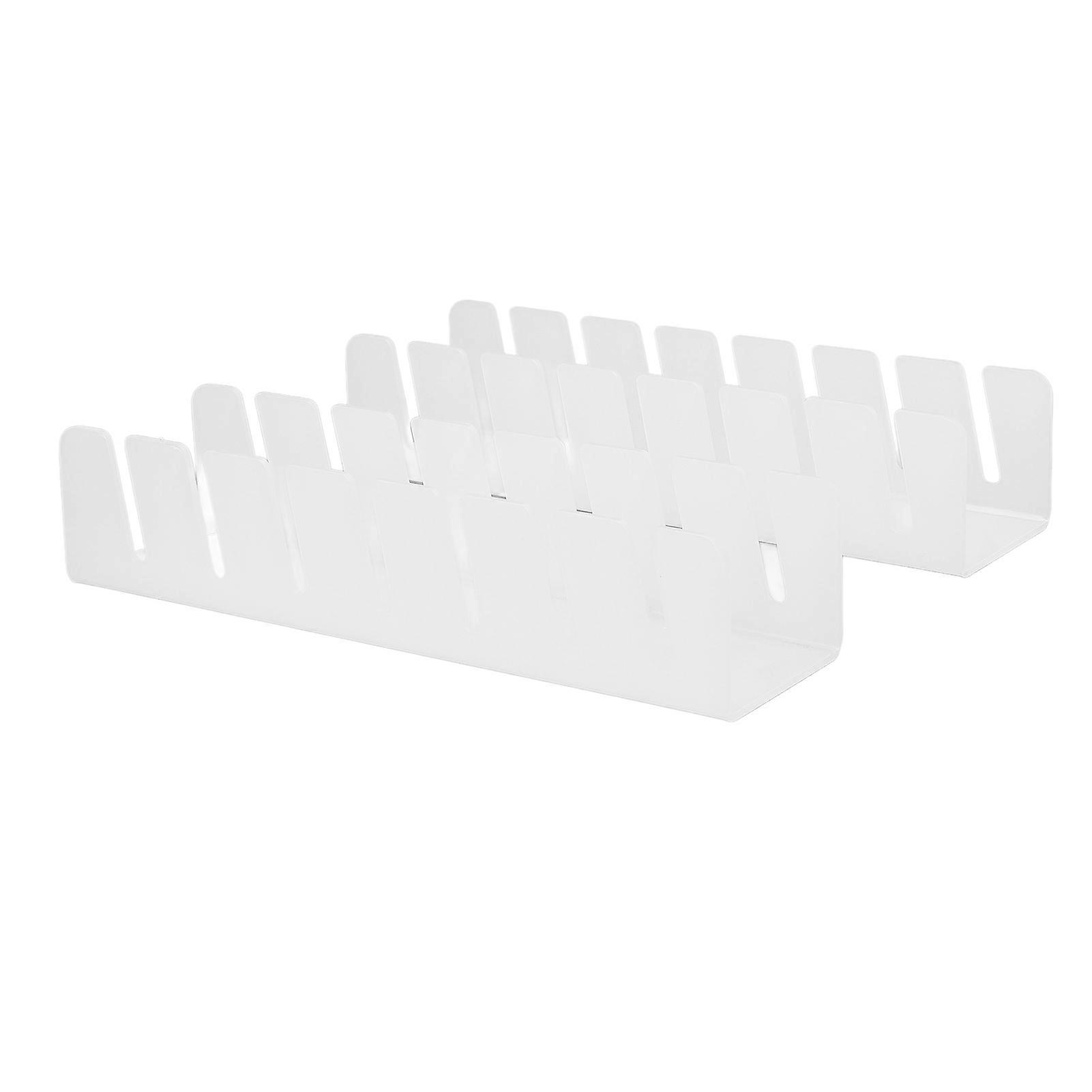 2pcs Acrylic Baseball Hat Stand Organizer 8x29cm White Rack