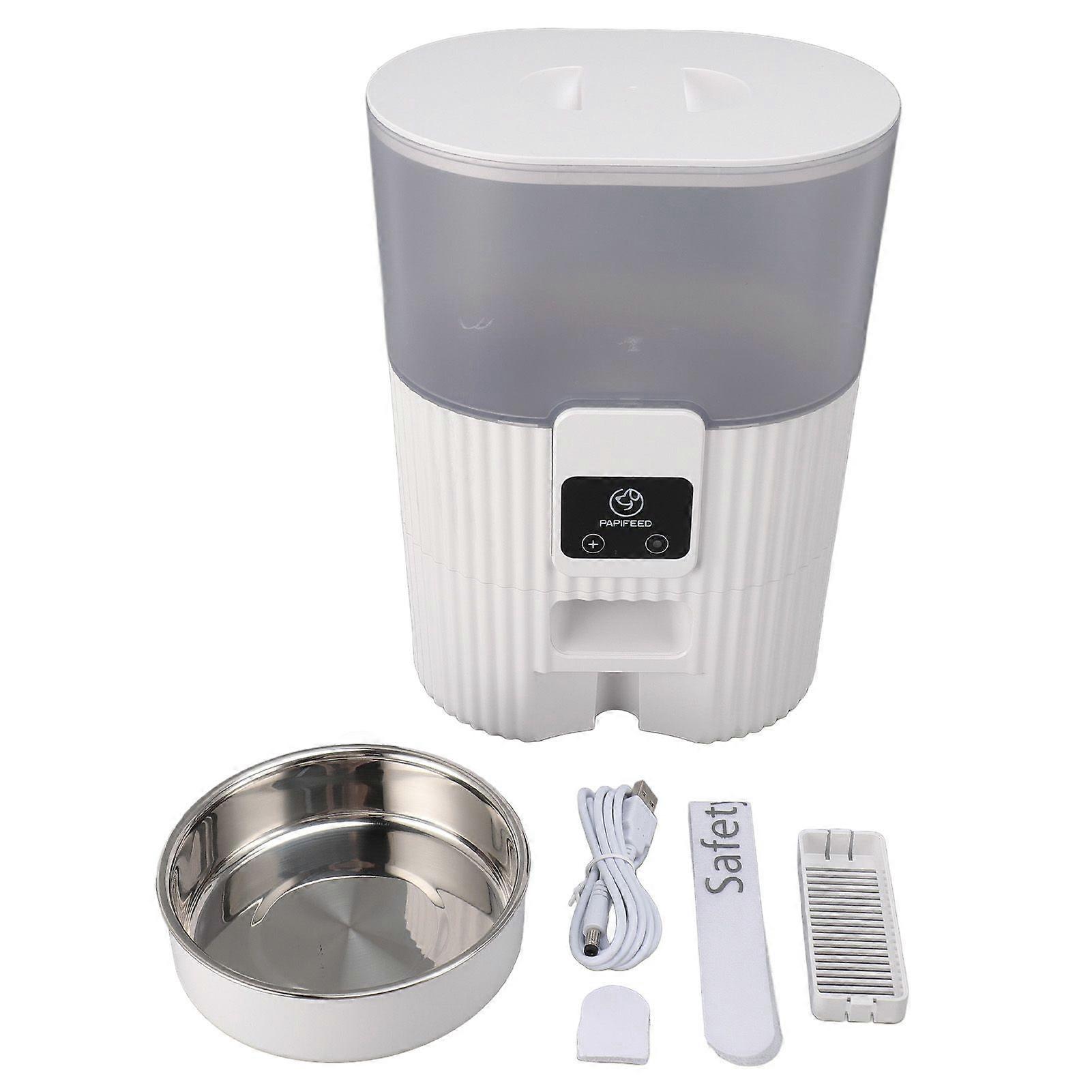 2.4GHz WiFi Automatic Cat Feeder Pet Food Dispenser for Cats Dogs with Stainless Steel Feeding Bowl Up To 10 Meals Per Day APP Control