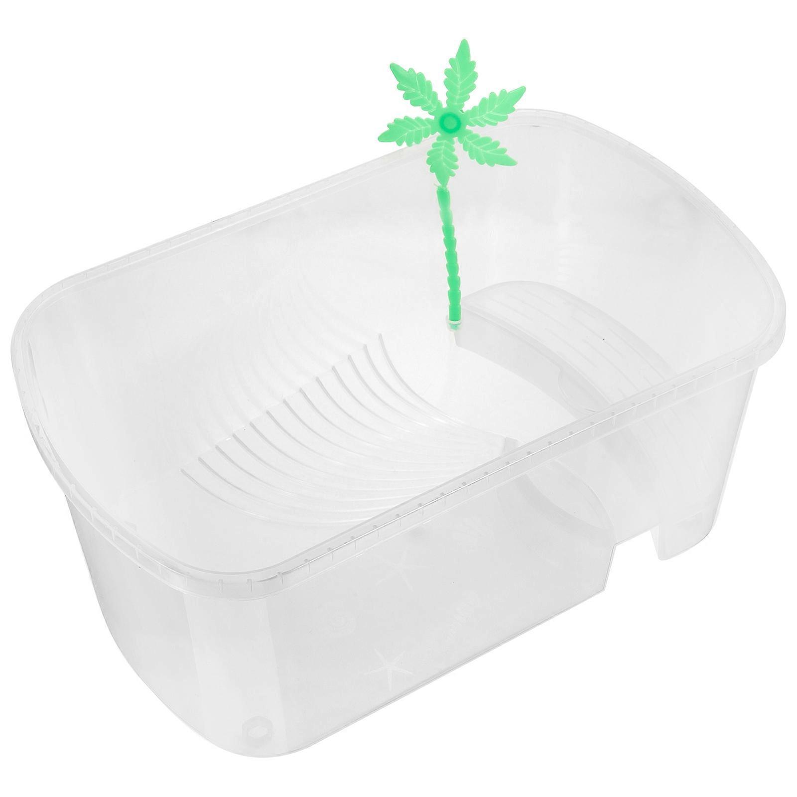 Turtle Feeding Tank Plastic Turtle Aquarium for Feeding