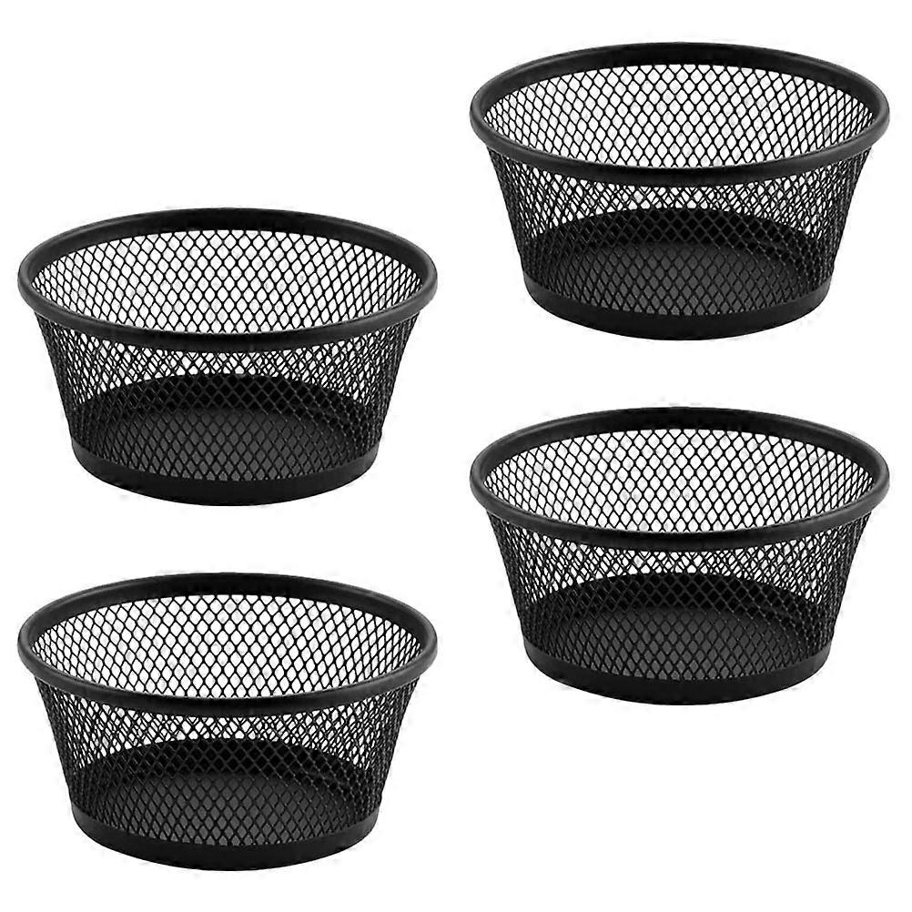 Mesh Paperclip Storage Holder Made of Iron for Daily Use 4Pcs Desktop Set