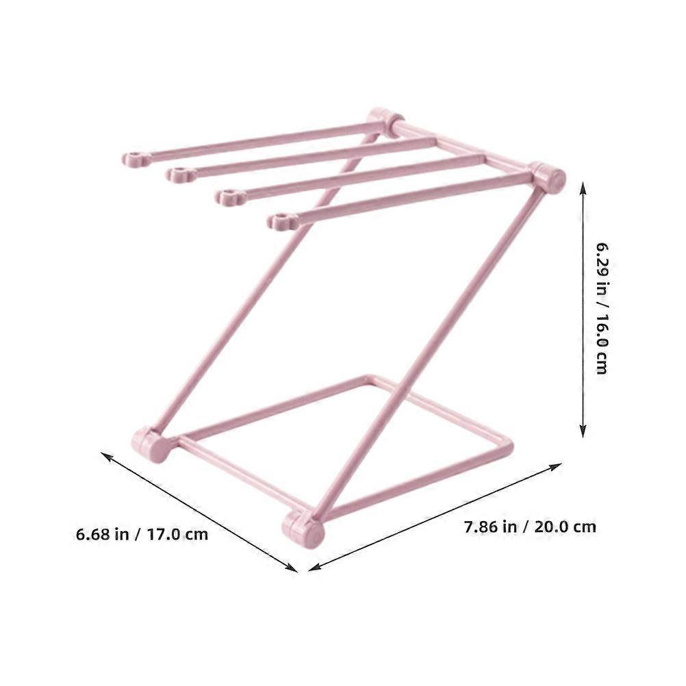 Dish Drying Storage Rack Foldable Towel Bar Rack for Home Use Pp with 3Pcs