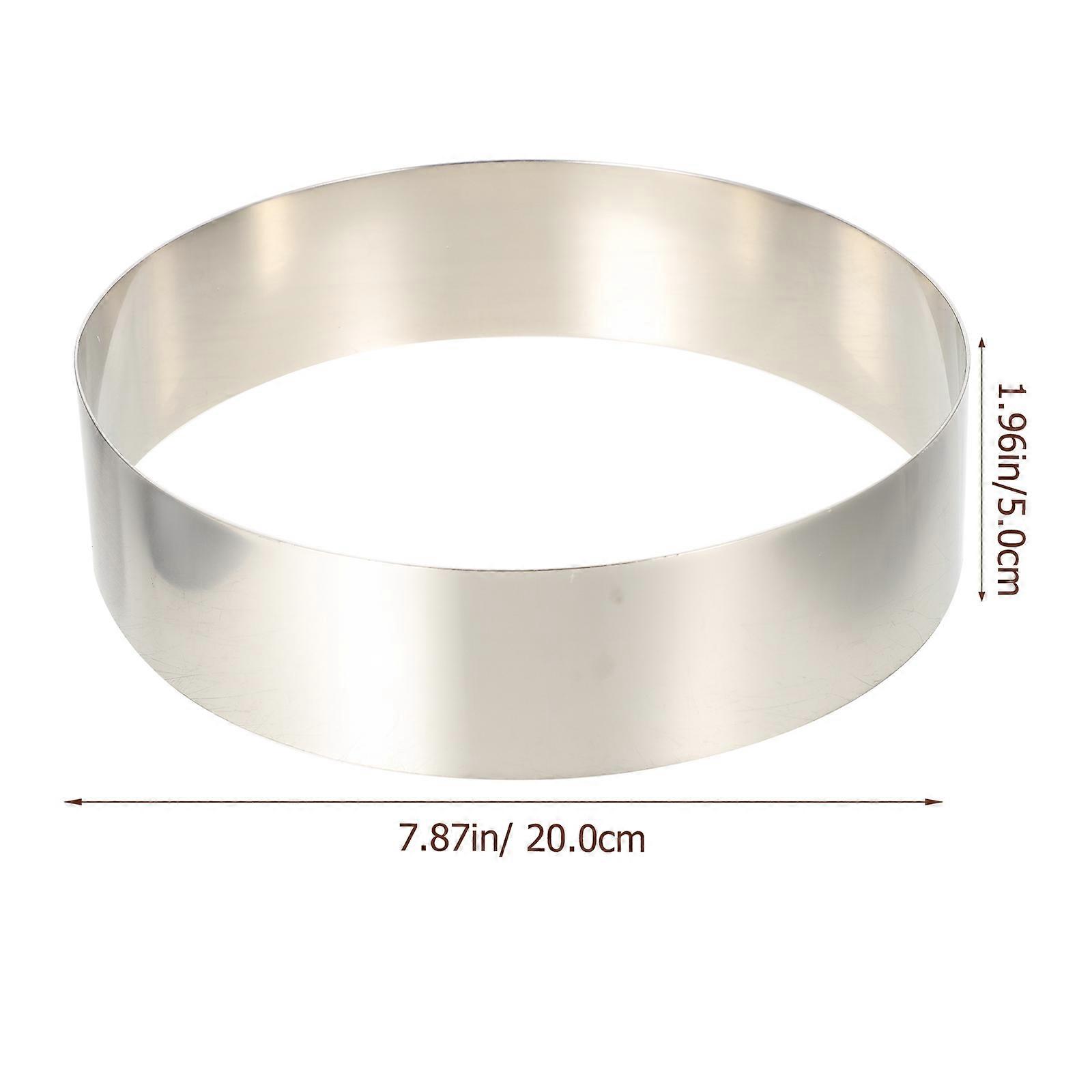 Mousse Mold Round Mousse Ring for DIY Use 3Pcs Stainless Steel Baking Tool