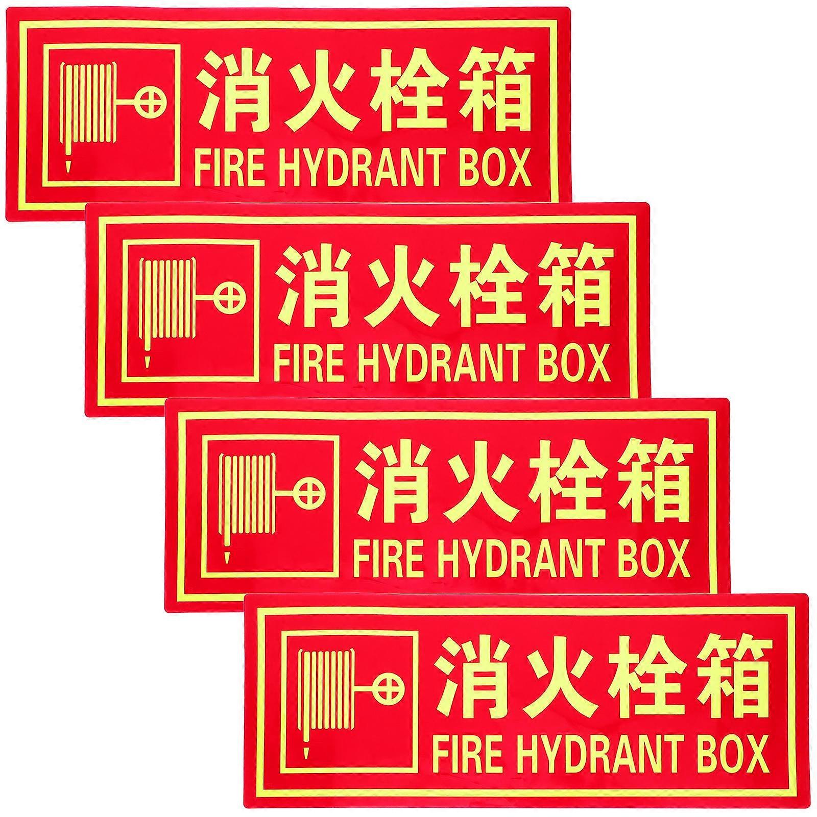 Office Fire Extinguisher Sign with PVC Adhesive Material 4Pcs Pack