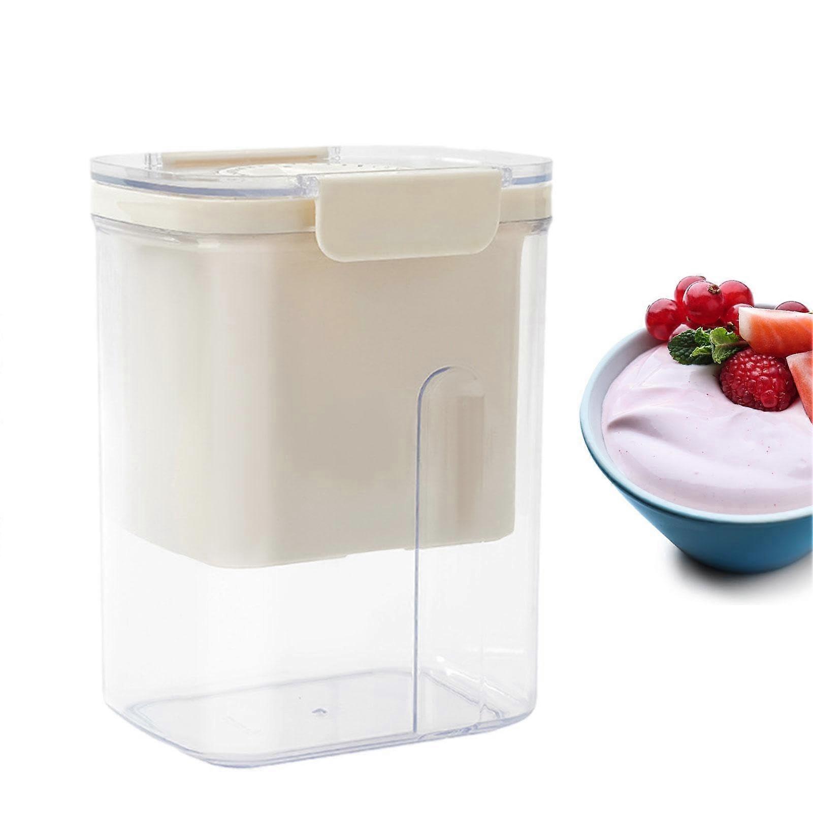 Yogurt Strainer Reusable Filters, Leakproof Fine Mesh, With Timer And Cover, Nut Milk Maker For Oatmeal And Cheese