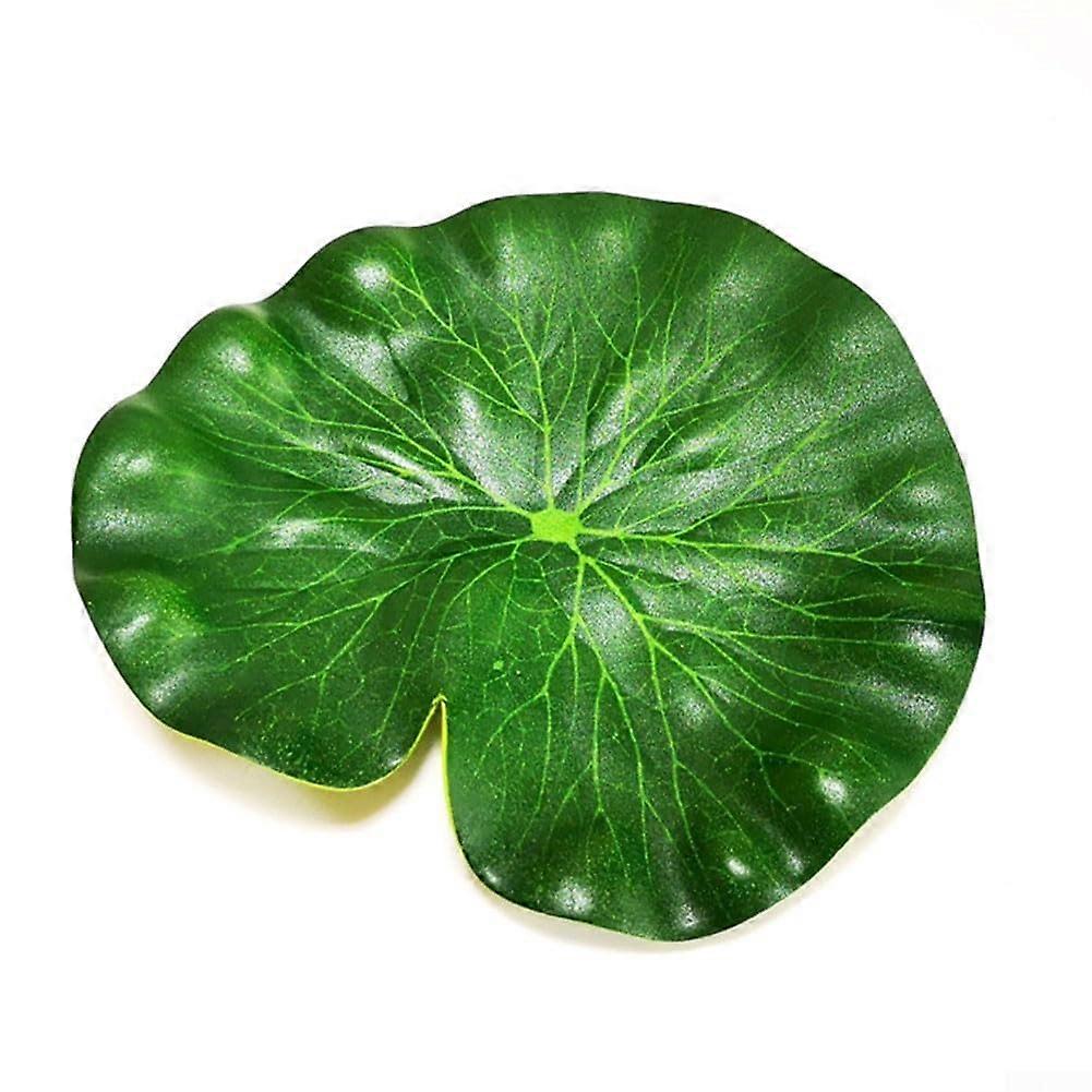 Vibrant Floating Foam Water Lily Leaves for Aquarium and Pool Decoration, Green, 4 Sizes, 18 cm