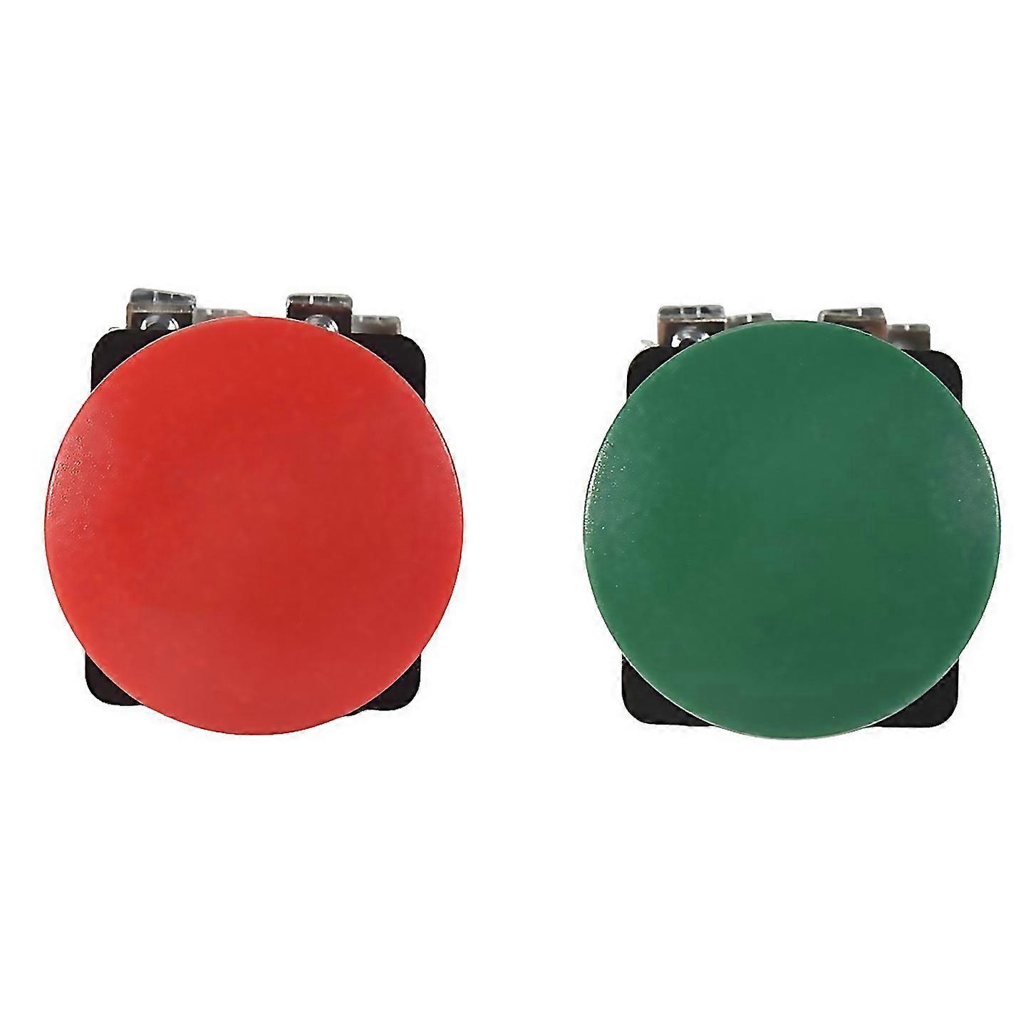 For Ac 250v 6a Dpst Momentary Mushroom Head Push Button Switch Red Green