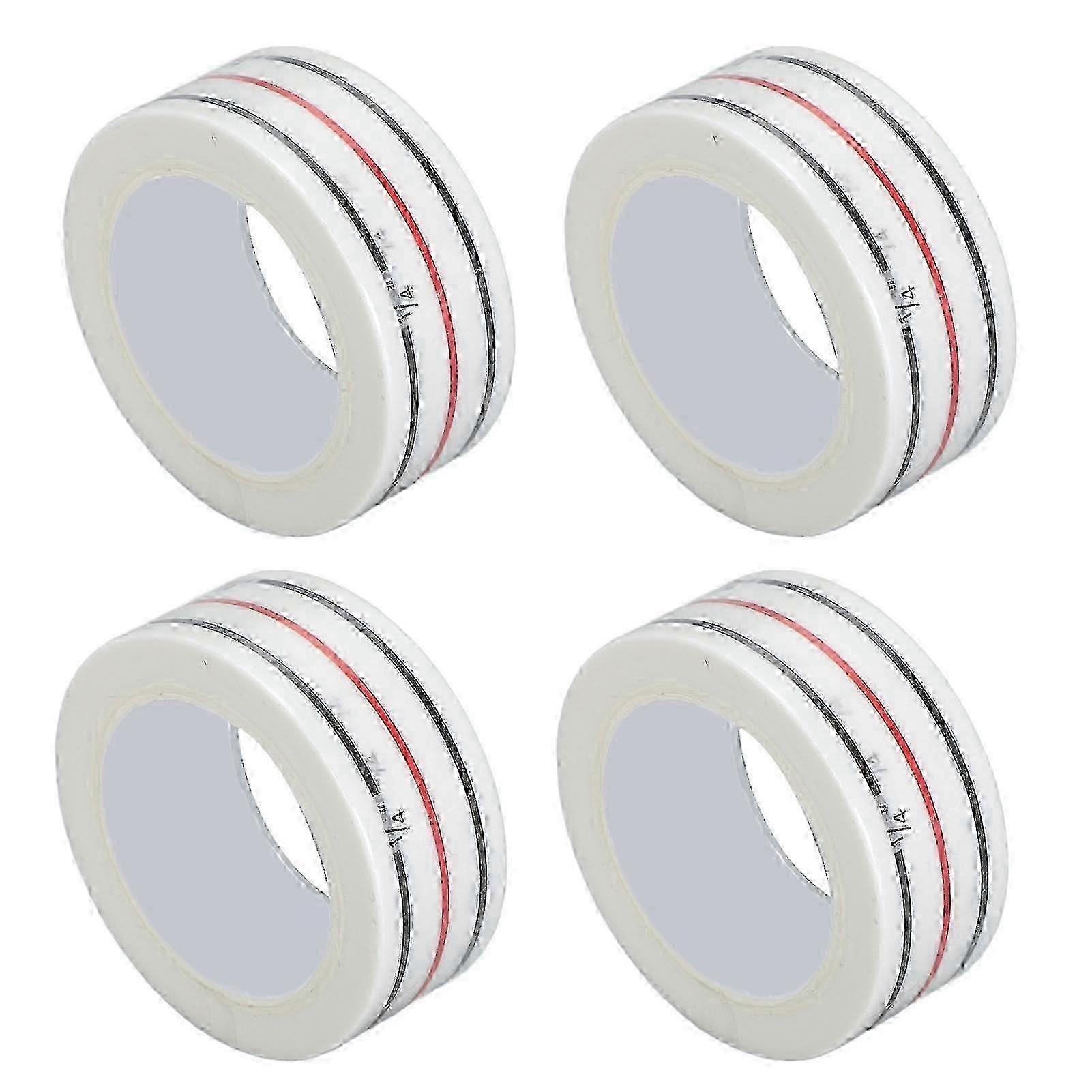 4 件 1/4 英寸接缝对角线接缝胶带专业直斜缝胶带，用于缝纫配件 32.8 英尺-好