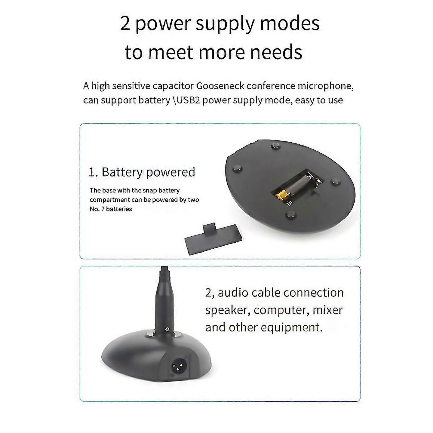 For Mini Studio Speech Microphone With Doorbell Tone Gooseneck Wired