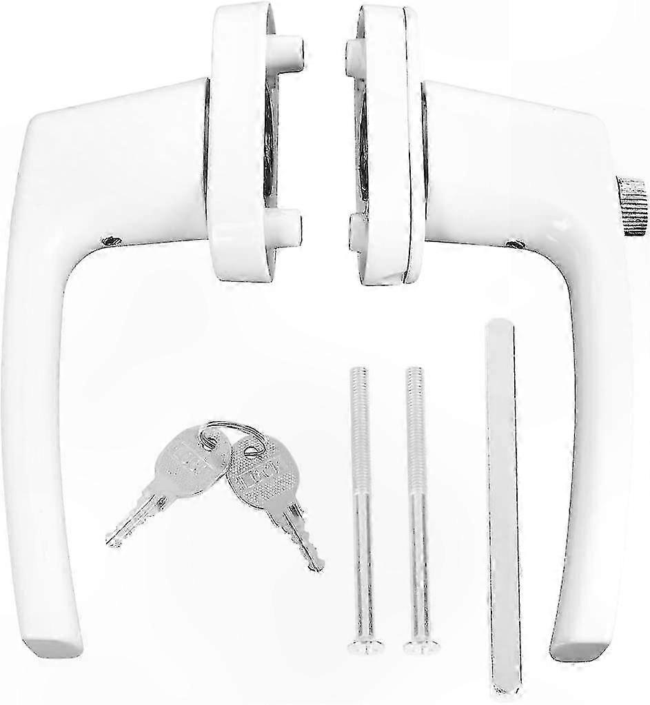 Double Ended Solid Thick Lever Handle With Keys For Door And Windowwhite