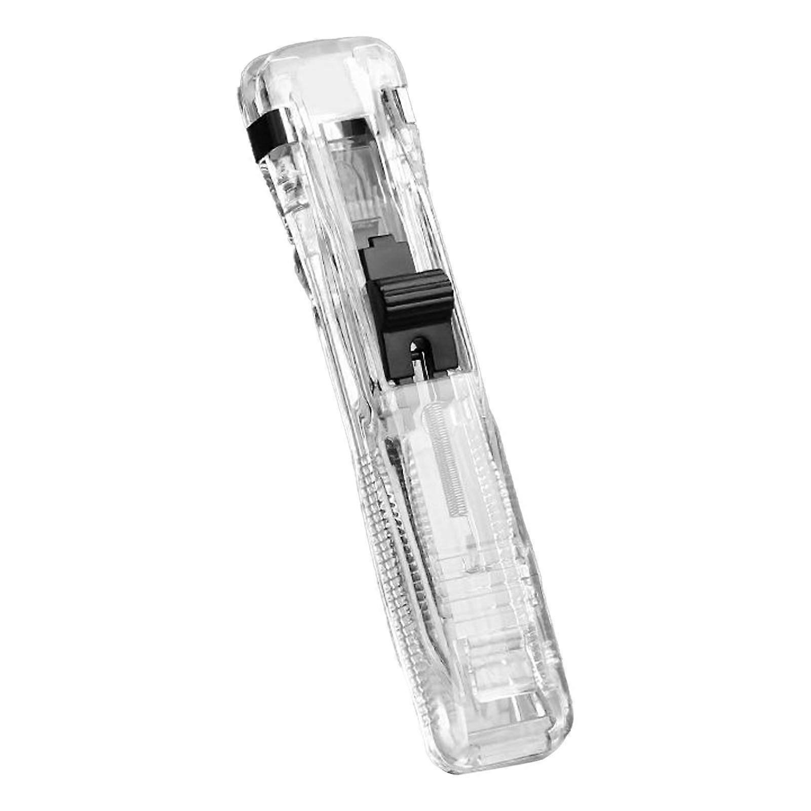 Paper Clam Multi Purpose Practical Time Saving Durable Handheld Paper Clip Dispenser for Document Notes Transparent