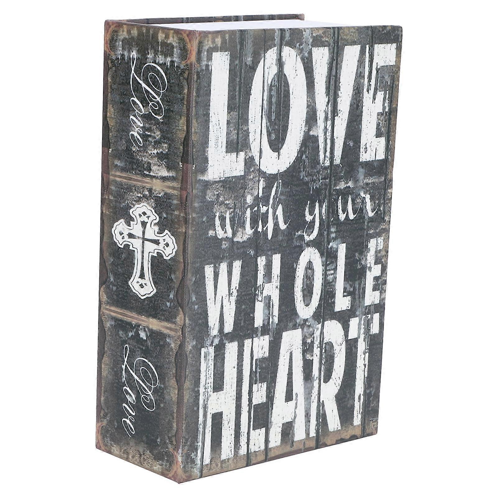 Book Safe Combination Lock Box, Mini Simulation Dictionary Money Box with Combination Lock for Home Office Storage - Compatible with Wall Mounting