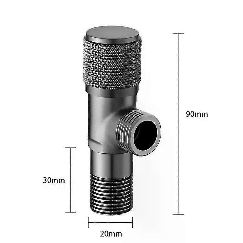 4 Points Faucet Inlet Valve G1/2 Brass Triangle Valve Heater Water Stop Valve Bathroom Toilet Washing Machine Universal Switch