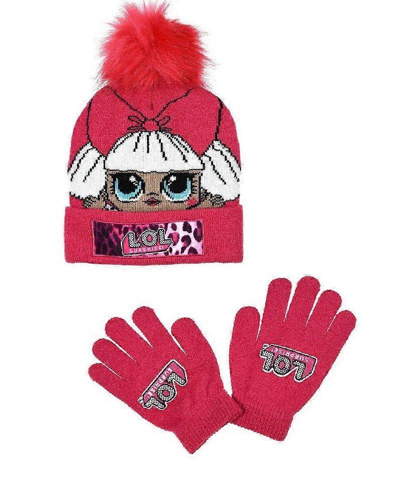 Mädchen TH4121 LOL Surprise Wintermütze & Handschuhe Set