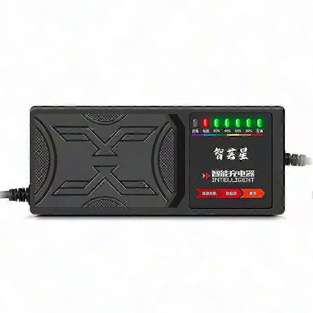 60V 20Ah EU Electric Vehicle Charger with 7-Light Display, Power Indicator & Leakage Protection