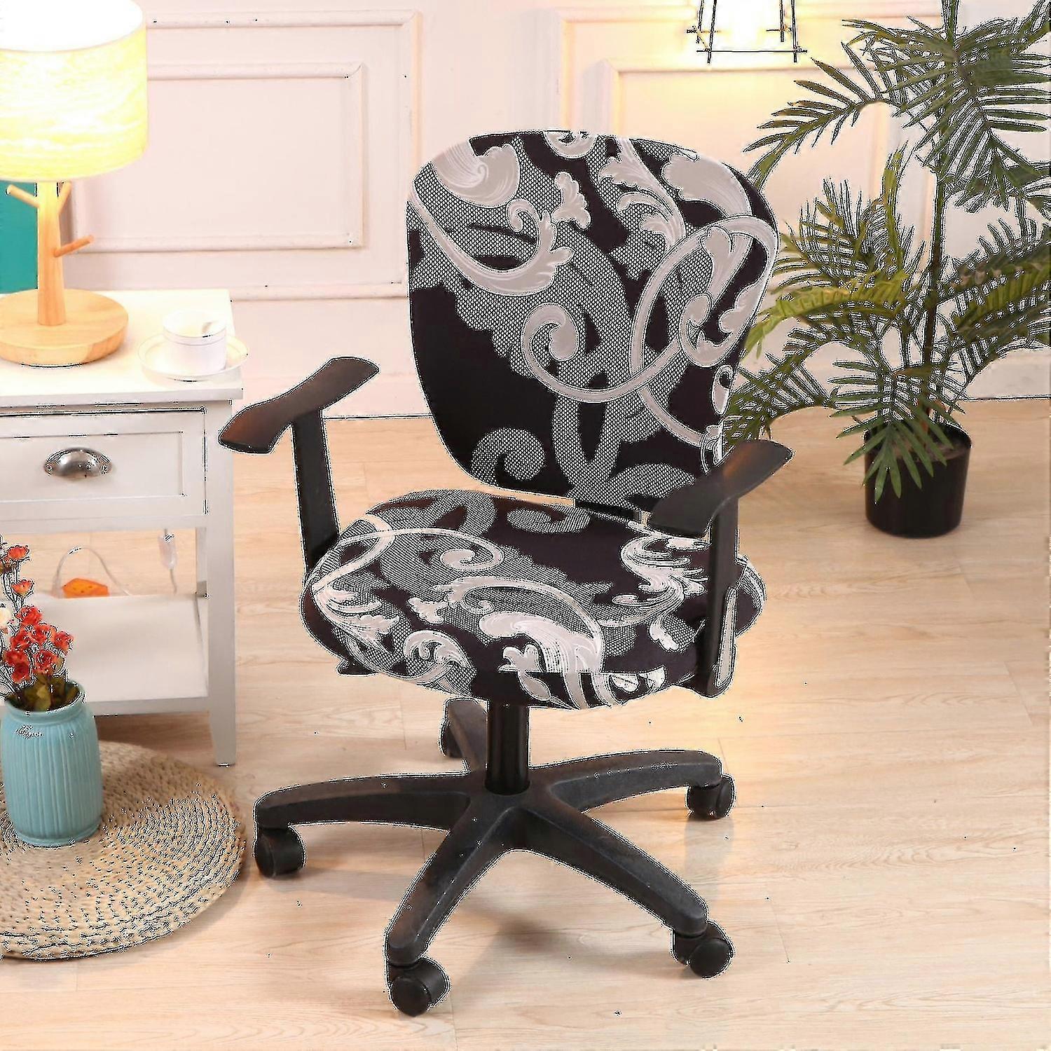 كرسي مكتب الكمبيوتر العالمي قابل للغسل كرسي دوار Slipcovers