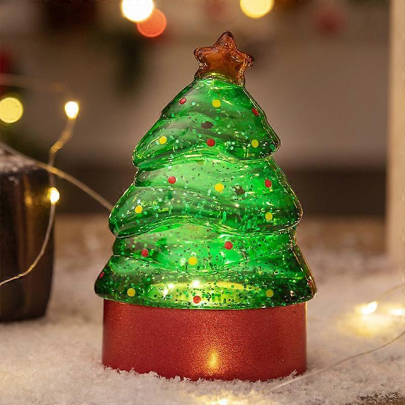 Christmas decoration luminous Christmas tree Christmas desktop ornaments Christmas gift Christmas tree night light green water Christmas tree