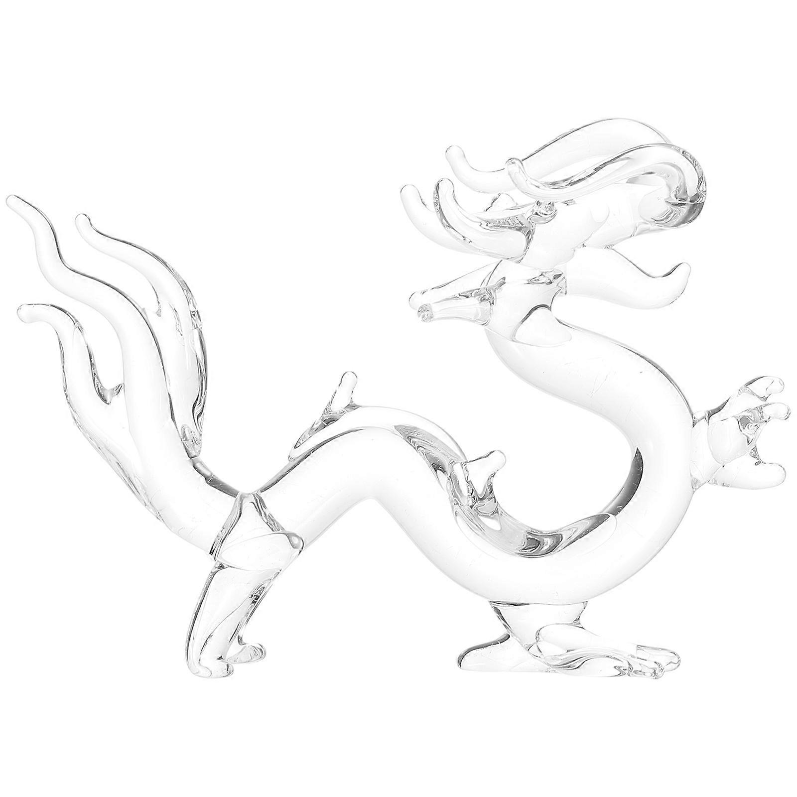 Crystal Crafts Decor Dragon Figurine for Desktop 2Pcs