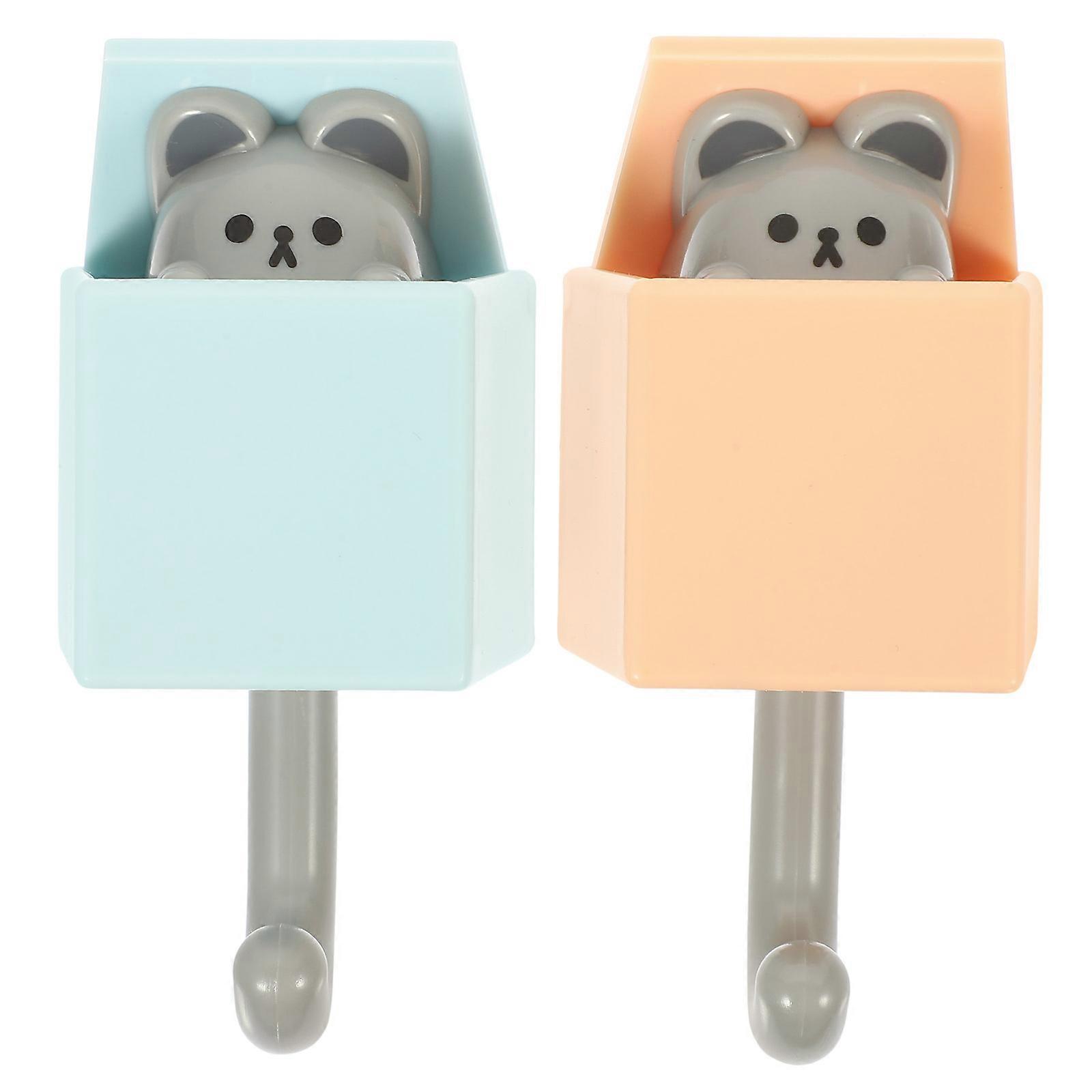 Adhesive Coat Hooks Cat Key Hook Wall Mount 4Pcs for Storage Use