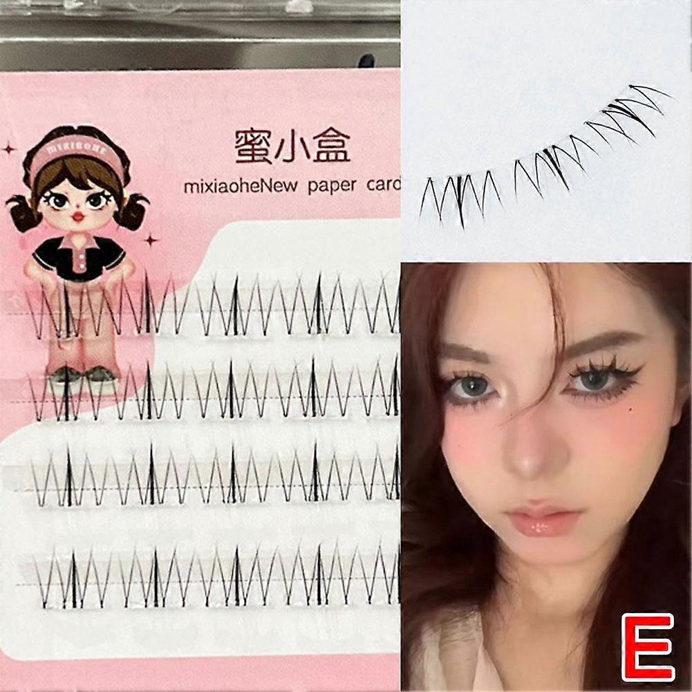 Self-Adhesive False Eyelashes Glue-Free Natural Single Cluster Lashes Easy Apply Beginner-Friendly