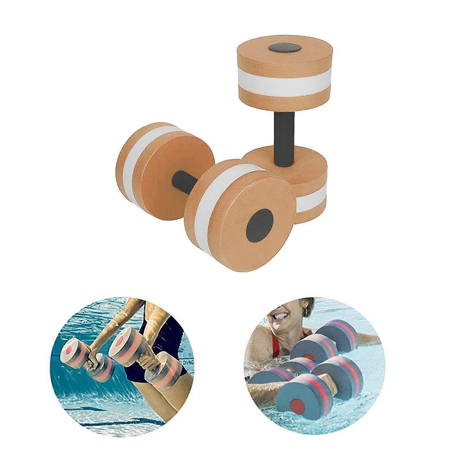 SHENGXINY Water Dumbbells for Pool Exercise Clearance 1 Pair Aqua Fitness Barbells Foam Dumbbells Hand Bars Pool Resistance Exercise Orange