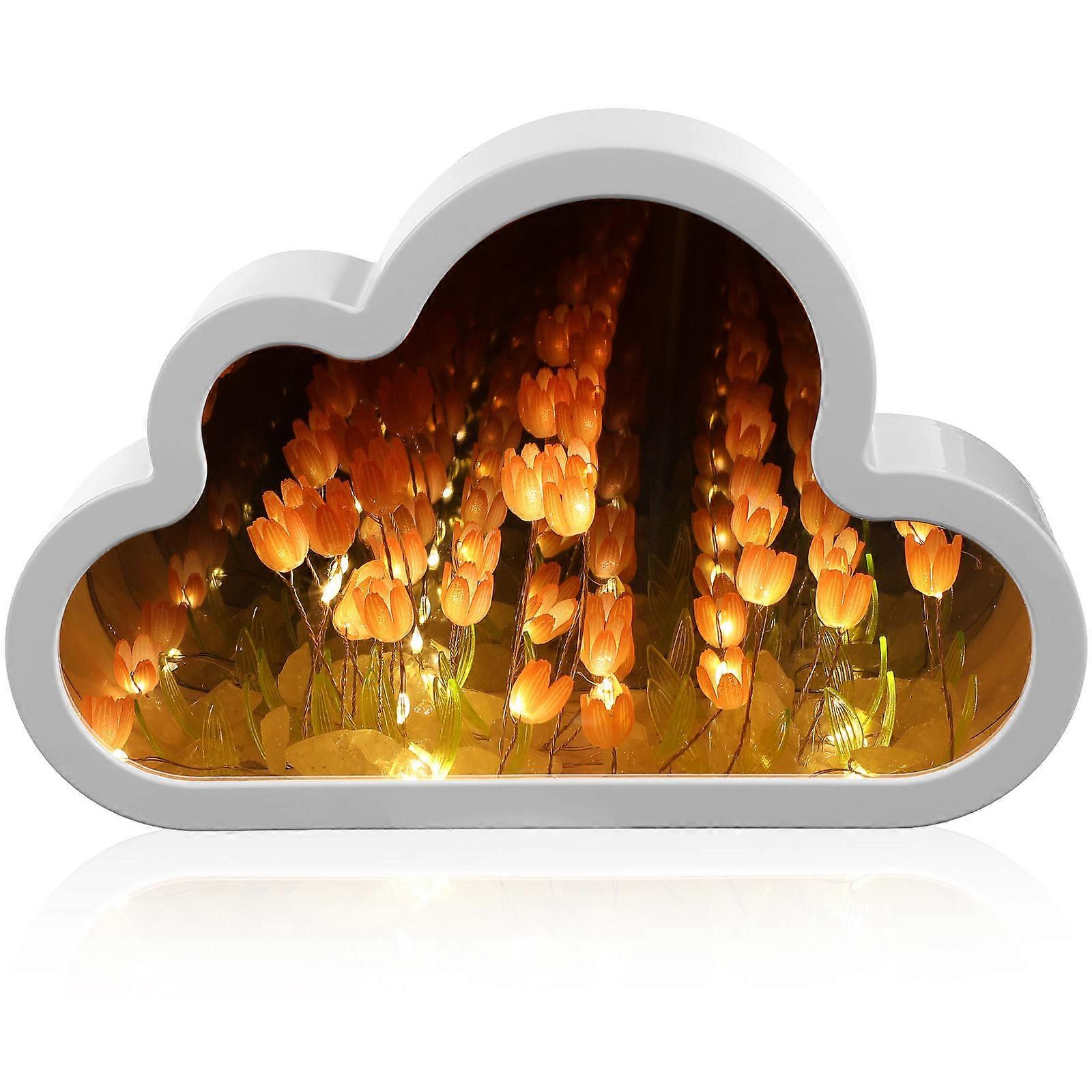 Cloud Mirror Light 4Pcs Mirror Background Lighting Bedroom Gift Giving Elegant Design