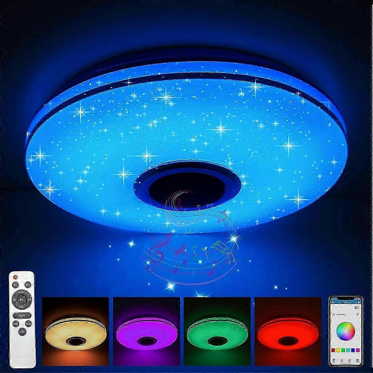 Dimmable RGB Ceiling Light with App Remote Control and Color Changing Function 36W