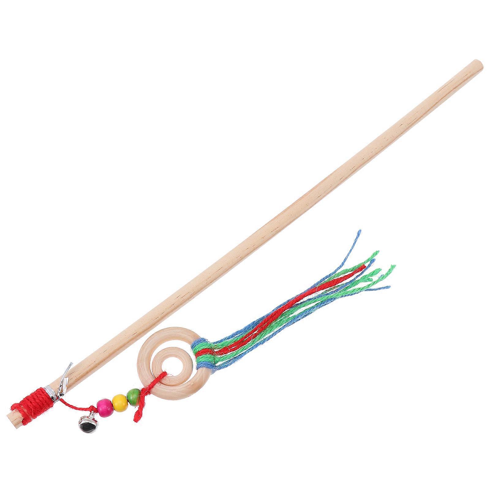 Cat Interactive Toy Wooden Rope for Pets Self-Entertainment