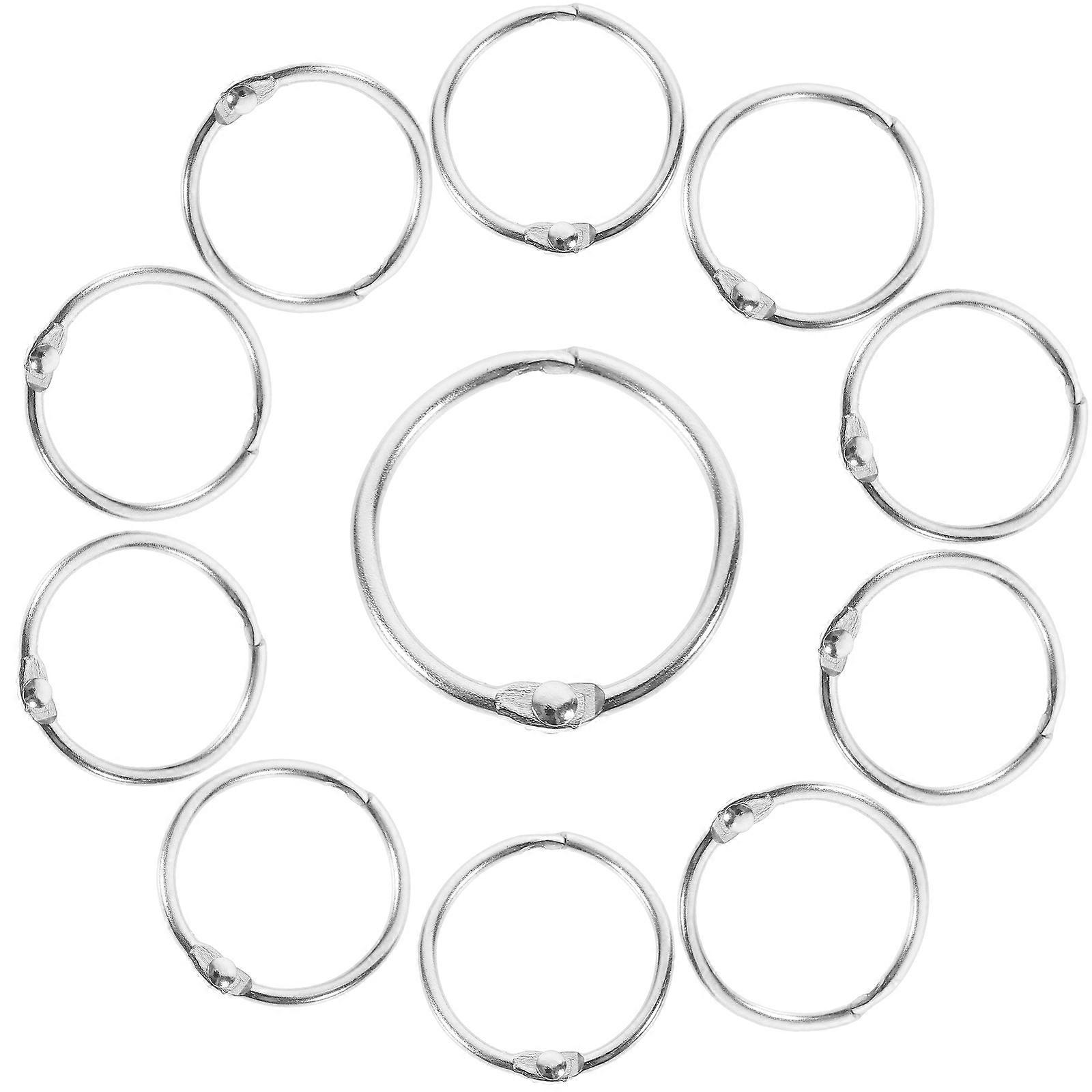Loose Leaf Book Rings Metal Index Rings For Notebook Cards Organizing Loose Leaves 20Pcs